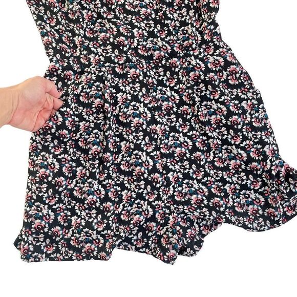 Express Floral Black Lined Romper Women’s Size 2 - Picture 4 of 11